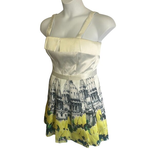 Clara Story Sleeveless Graphic Design Fit & Flared Mini Dress Multicolor Size M - Picture 4 of 12